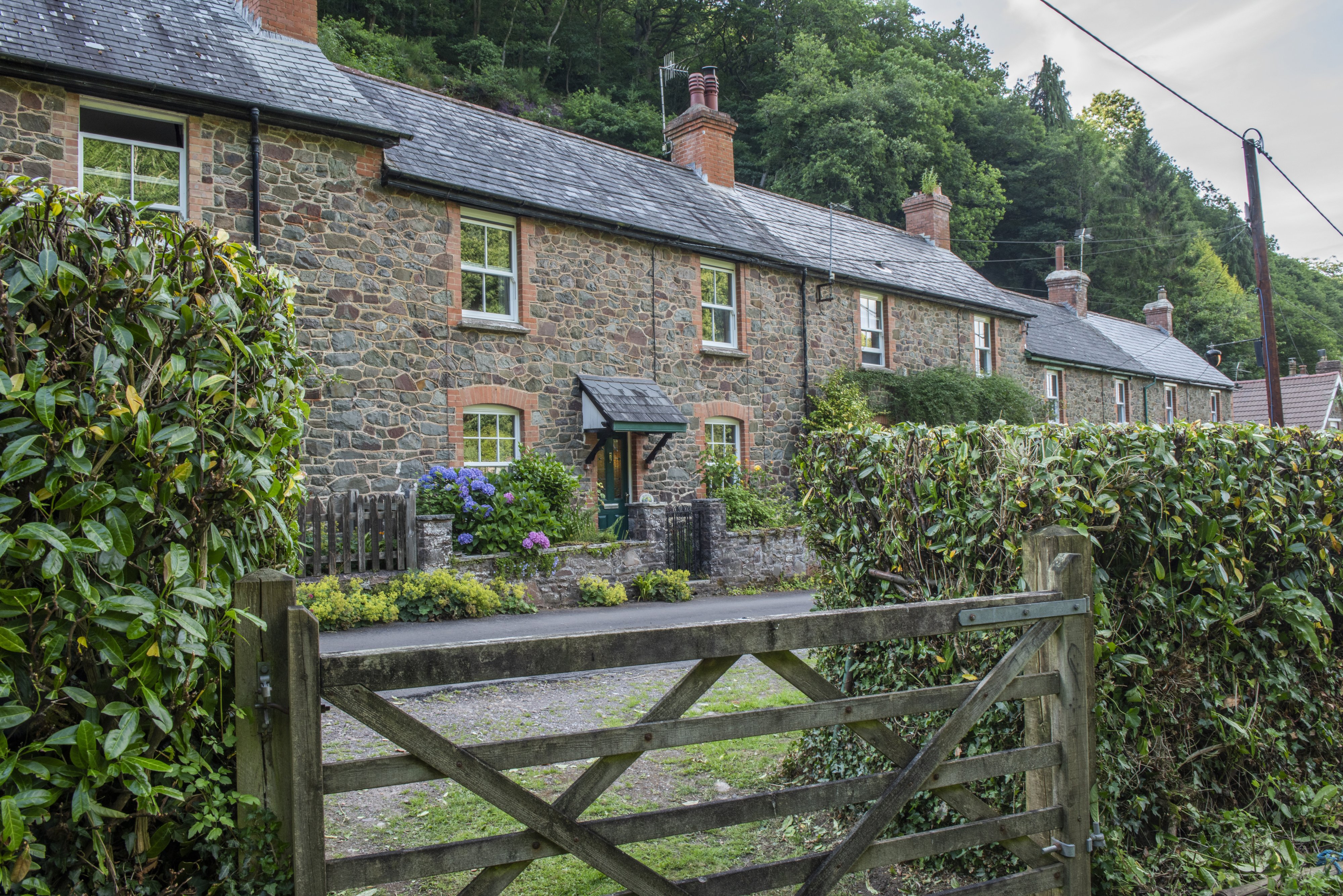 From the private garden at the front