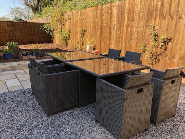 Newly landscaped back garden