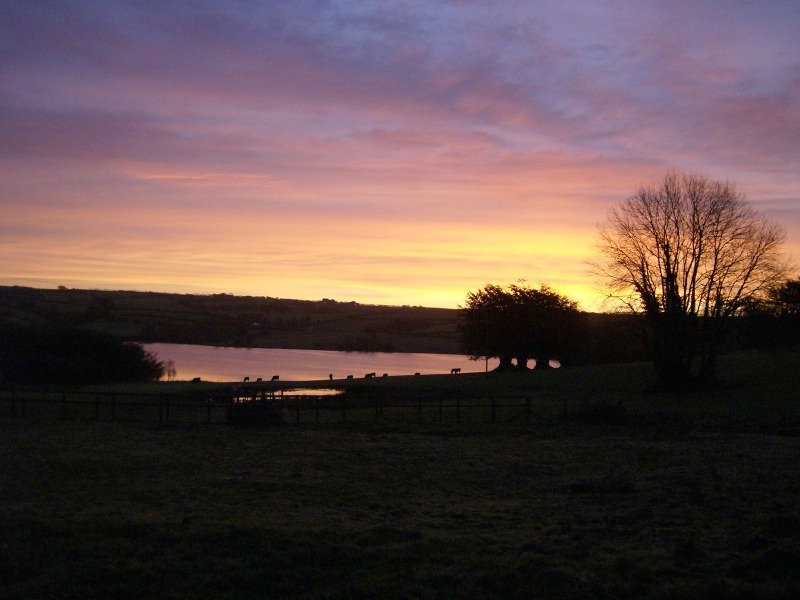 Sunset over the lake