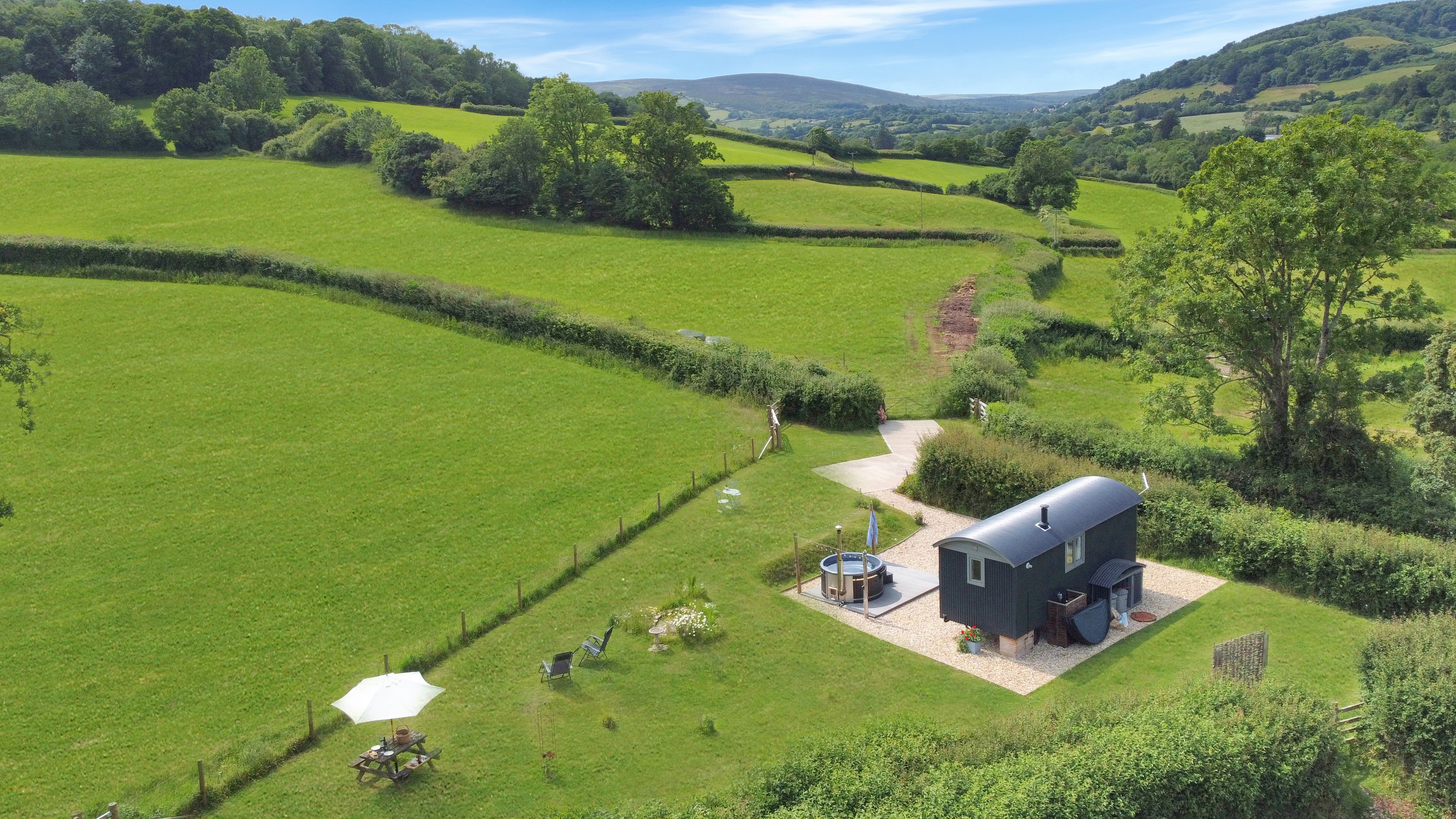 Fantastic views up the Avill valley towards Dunkery Beacon Click to replace me with your text!!!