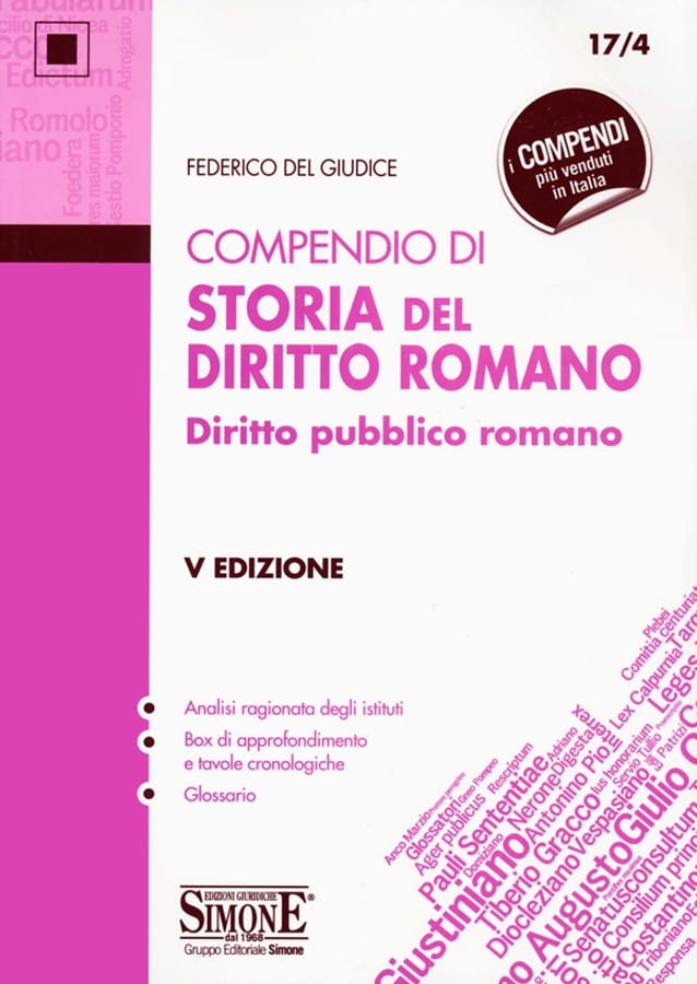 Compendio di storia del diritto romano. Diritto pubblico romano di Federico Del Giudice