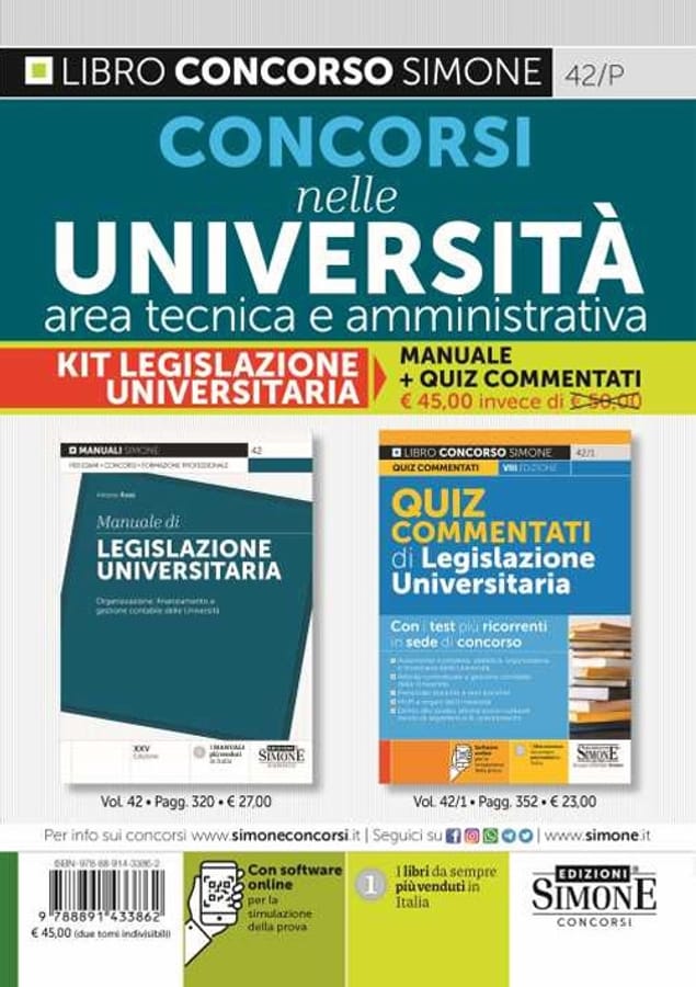 Concorsi nelle Università area tecnica e amministrativa. Manuale e quiz commentati di Antonio Rossi