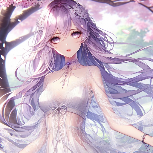 Anime Girl Silver Eyes Fanart