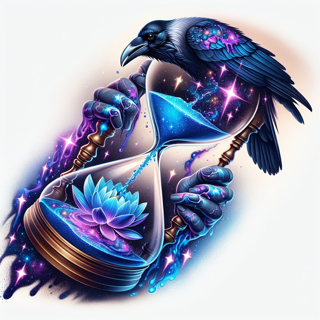 Broken hourglass leaking stars with a | Fanart