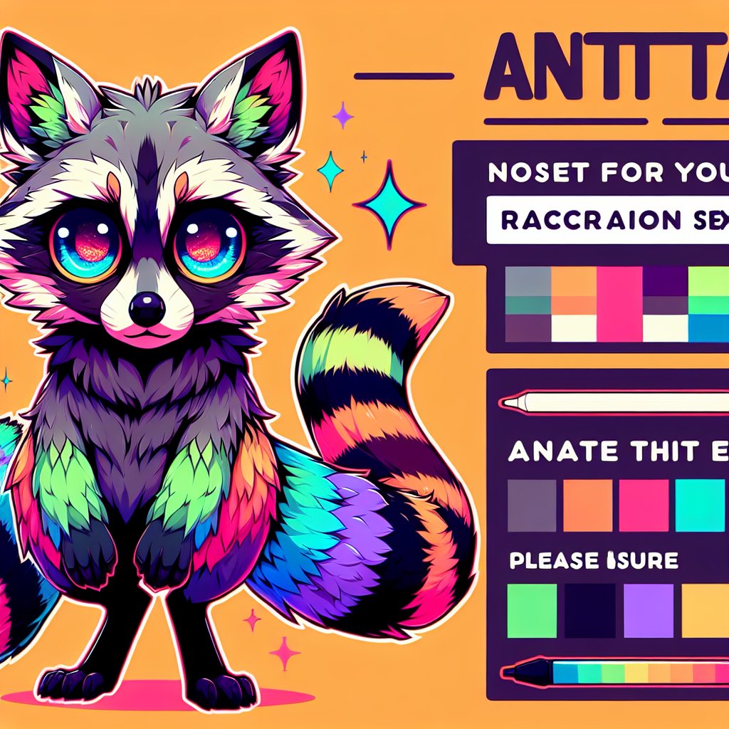 Colorful Raccoon Colorful raccoon. Big ears, and eyes | Fanart