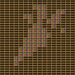 carrot chiseled bookshelf pixel art.