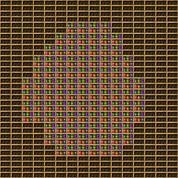 diamantes chiseled bookshelf pixel art.