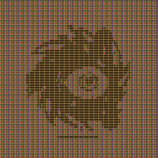 rare flying eye chiseled bookshelf pixel art created using the Chiseled Bookshelf block in Minecraft, measuring 32 x 32 blocks, built with 4594 books and 1024 chiseled bookshelves.