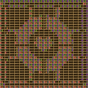 Cubey from Portal - Portal 2 chiseled bookshelf pixel art.