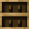         chiseled bookshelf pixel art created using the Chiseled Bookshelf block in Minecraft, measuring 1 x 1 blocks, built with 0 books and 1 chiseled bookshelves.