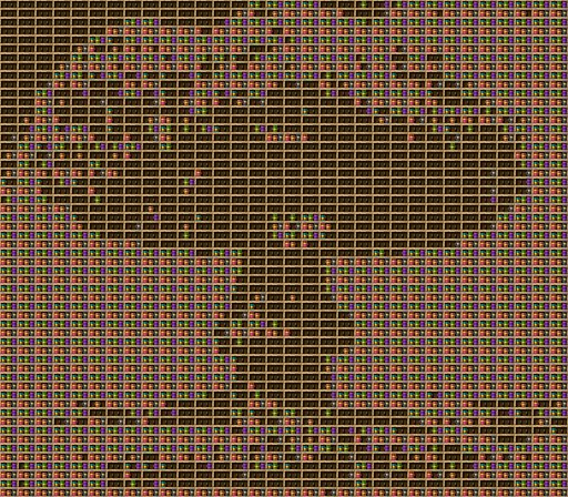 ATOMIC BOMB MUSHROOM CLOUD chiseled bookshelf pixel art created using the Chiseled Bookshelf block in Minecraft, measuring 32 x 28 blocks, built with 3194 books and 896 chiseled bookshelves.