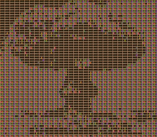 ATOMIC BOMB MUSHROOM CLOUD chiseled bookshelf pixel art.