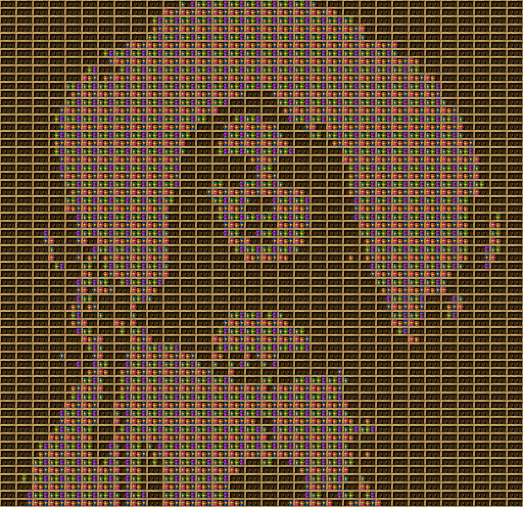 lana del rey chiseled bookshelf pixel art created using the Chiseled Bookshelf block in Minecraft, measuring 32 x 31 blocks, built with 2785 books and 992 chiseled bookshelves.