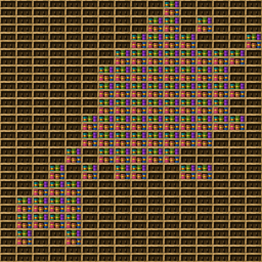 trigo chiseled bookshelf pixel art.