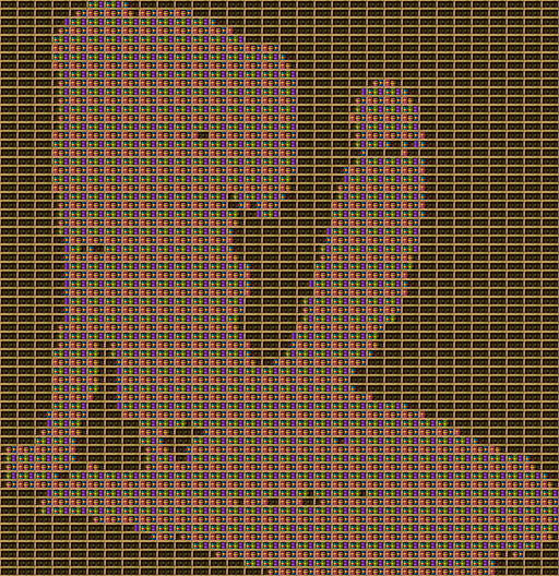fta chiseled bookshelf pixel art created using the Chiseled Bookshelf block in Minecraft, measuring 32 x 33 blocks, built with 3465 books and 1056 chiseled bookshelves.