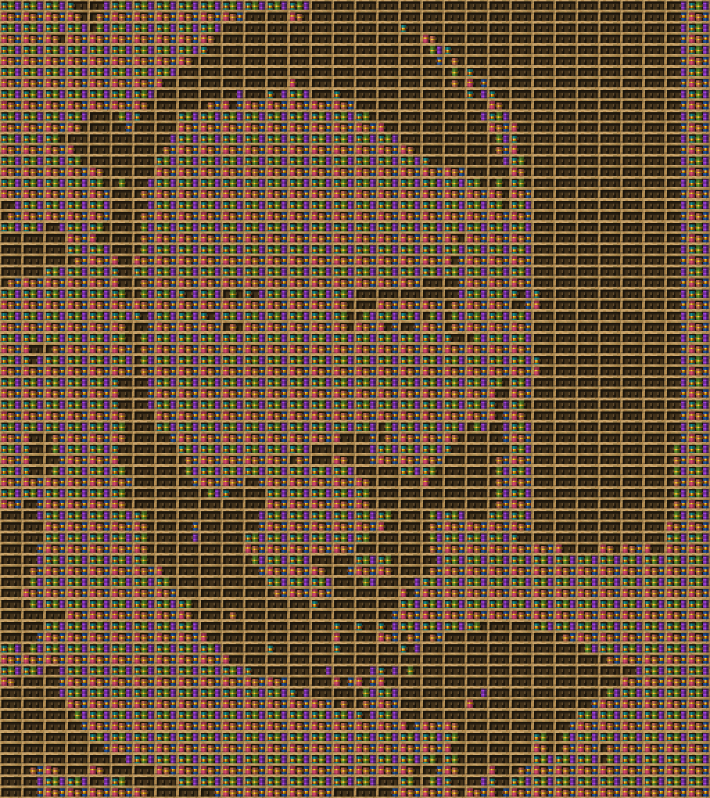 Mc Ride chiseled bookshelf pixel art created using the Chiseled Bookshelf block in Minecraft, measuring 32 x 36 blocks, built with 4158 books and 1152 chiseled bookshelves.