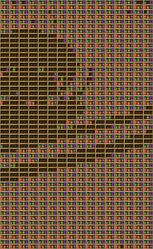 Instrumentos musicales kazoo chiseled bookshelf pixel art created using the Chiseled Bookshelf block in Minecraft, measuring 16 x 26 blocks, built with 1767 books and 416 chiseled bookshelves.