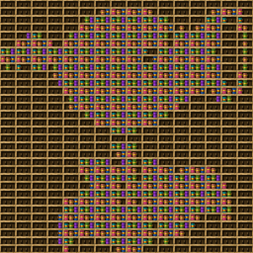 69 D chiseled bookshelf pixel art