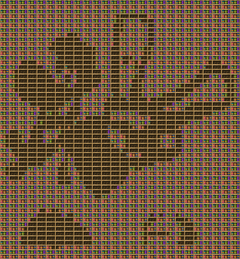 Rayman chiseled bookshelf pixel art.