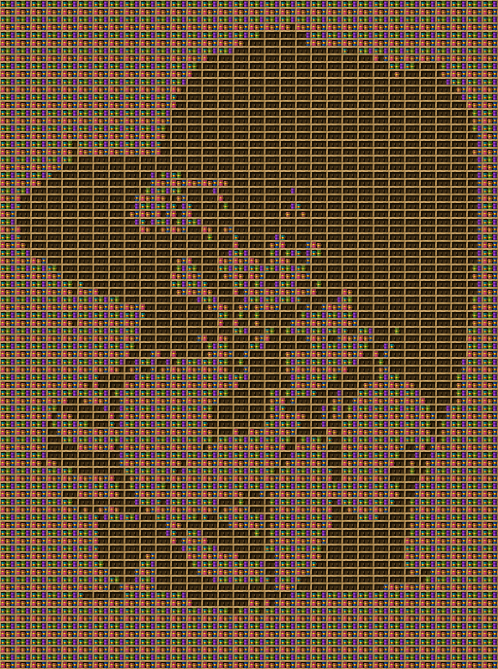 Miku bikini  chiseled bookshelf pixel art created using the Chiseled Bookshelf block in Minecraft, measuring 32 x 43 blocks, built with 4977 books and 1376 chiseled bookshelves.