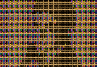 jose jose chiseled bookshelf pixel art created using the Chiseled Bookshelf block in Minecraft, measuring 20 x 76 blocks, built with 1143 books and 280 chiseled bookshelves.