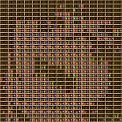 ahegao chiseled bookshelf pixel art created using the Chiseled Bookshelf block in Minecraft, measuring 15 x 250 blocks, built with 746 books and 225 chiseled bookshelves.
