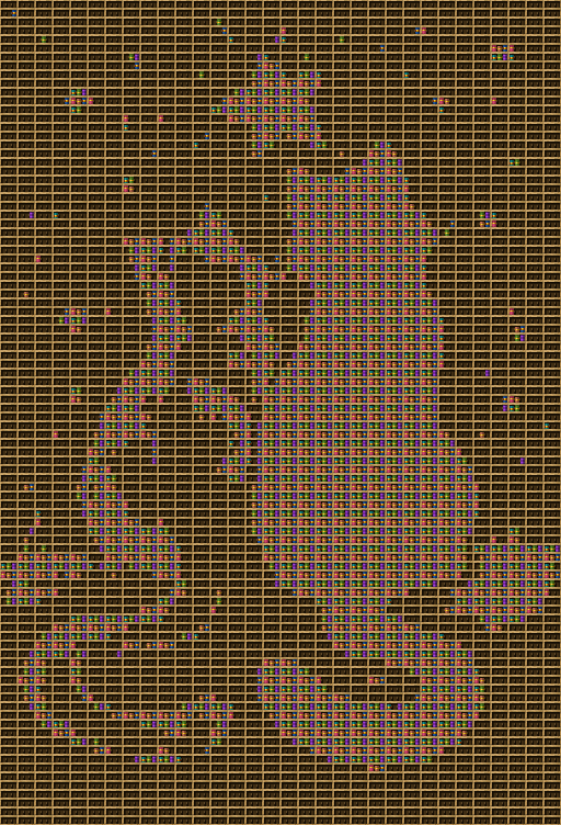 cats chiseled bookshelf pixel art created using the Chiseled Bookshelf block in Minecraft, measuring 32 x 136 blocks, built with 2982 books and 1504 chiseled bookshelves.
