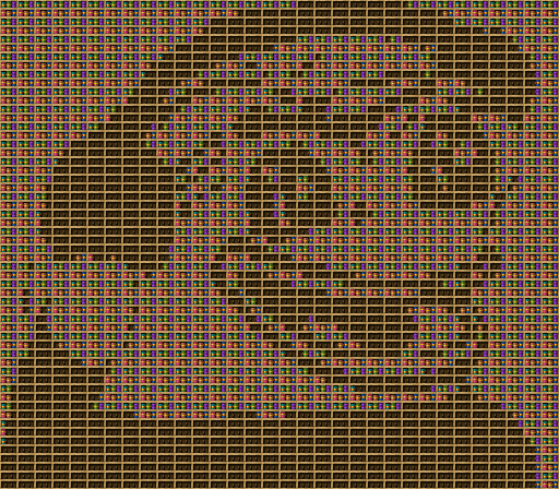 Pepe Frog chiseled bookshelf pixel art created using the Chiseled Bookshelf block in Minecraft, measuring 32 x 250 blocks, built with 2948 books and 896 chiseled bookshelves.