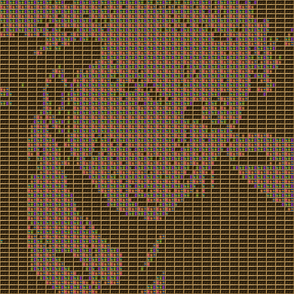 ddddd chiseled bookshelf pixel art created using the Chiseled Bookshelf block in Minecraft, measuring 32 x 360 blocks, built with 3331 books and 1024 chiseled bookshelves.