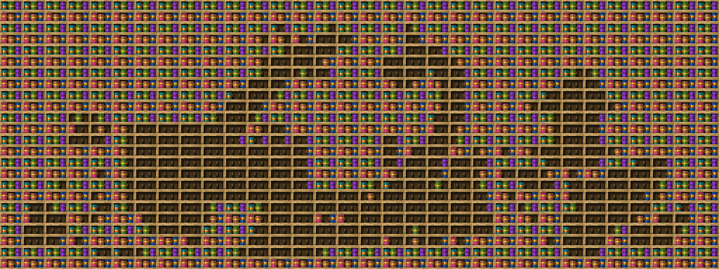 Google snake chiseled bookshelf pixel art created using the Chiseled Bookshelf block in Minecraft, measuring 32 x 130 blocks, built with 1609 books and 384 chiseled bookshelves.