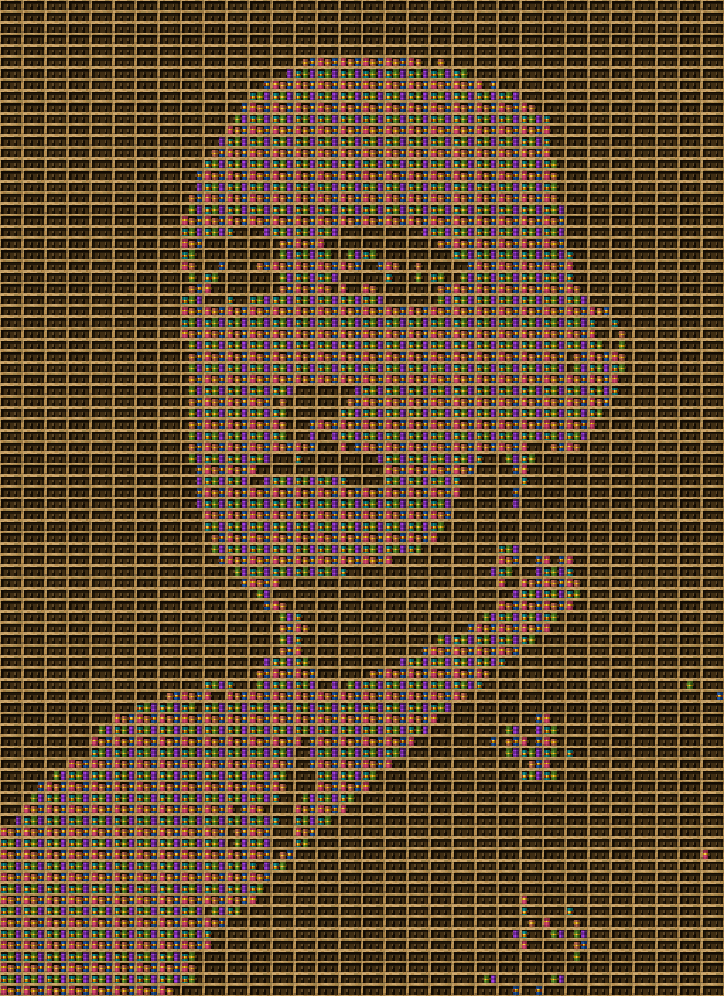 Franco chiseled bookshelf pixel art.