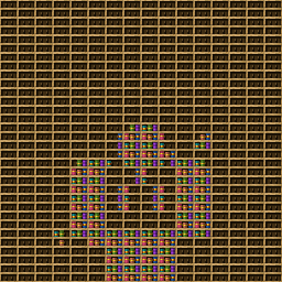 ggd chiseled bookshelf pixel art.