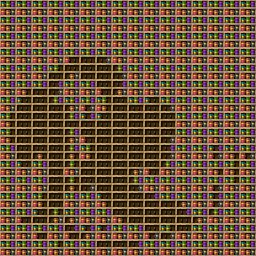 nezuko chiseled bookshelf pixel art.