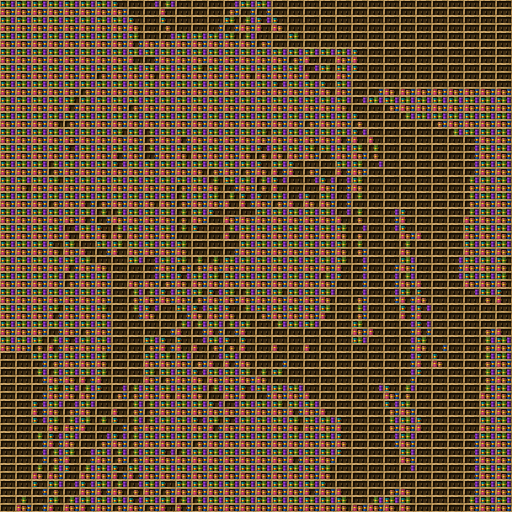 ruby chiseled bookshelf pixel art created using the Chiseled Bookshelf block in Minecraft, measuring 32 x 368 blocks, built with 3698 books and 1024 chiseled bookshelves.