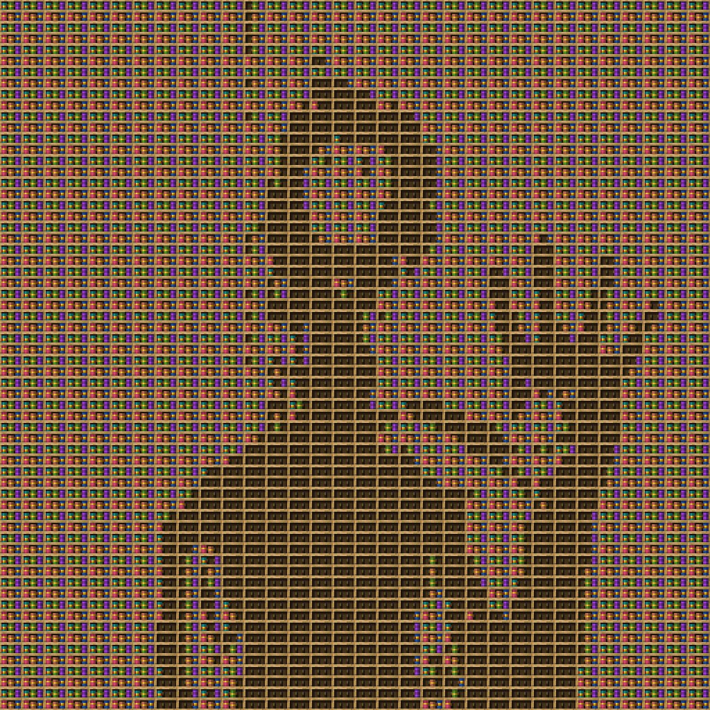 In your window chiseled bookshelf pixel art.