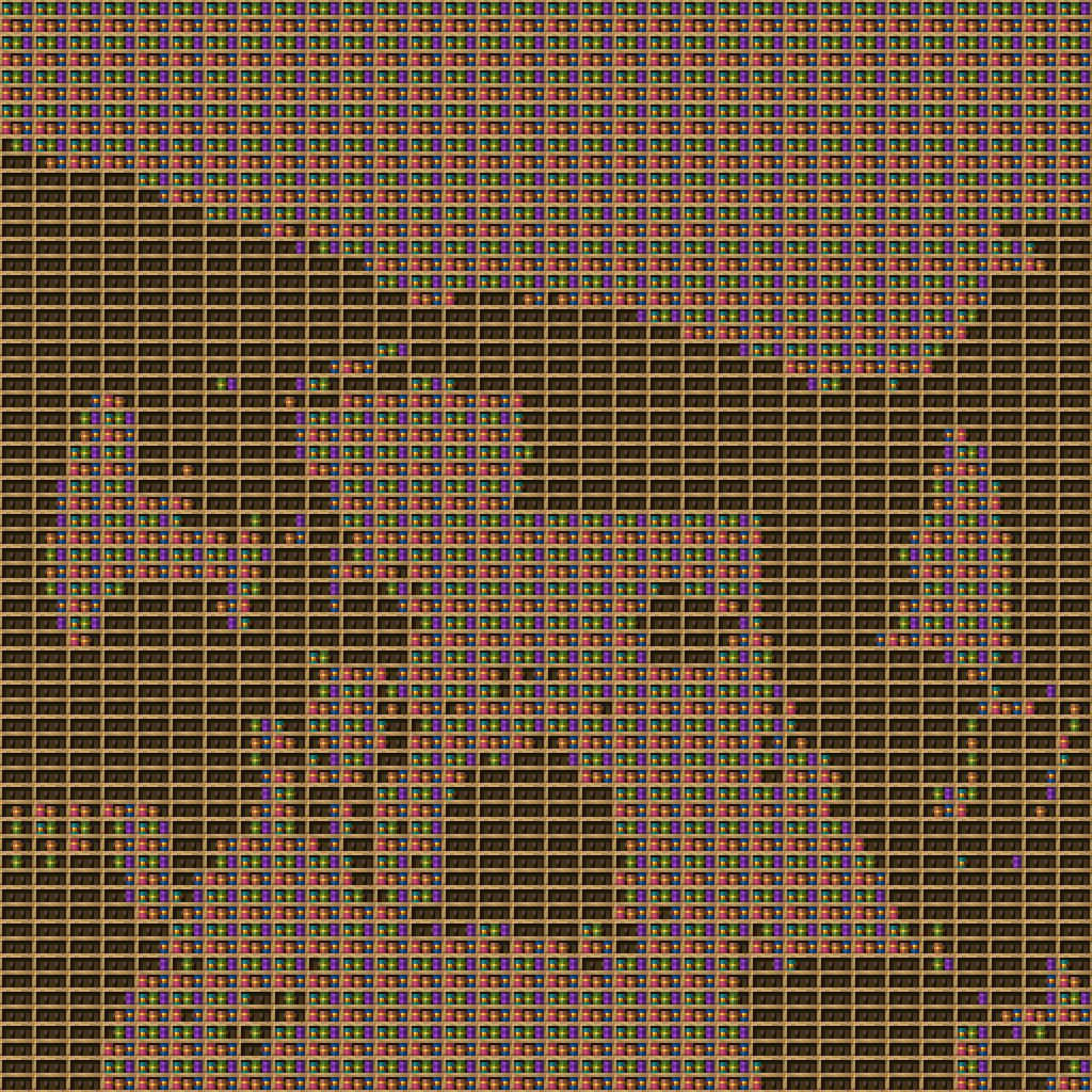 Mini pekka chiseled bookshelf pixel art.