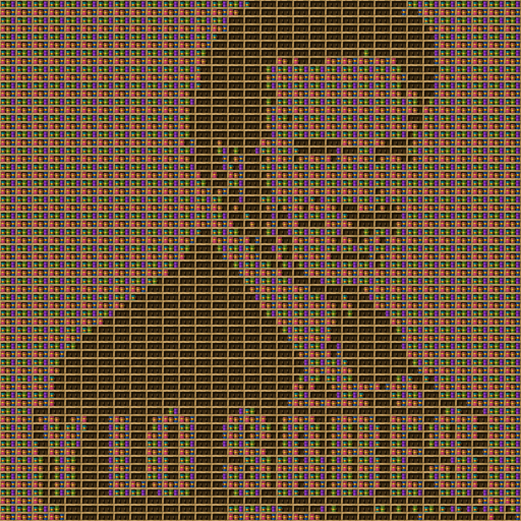 y lo sabes chiseled bookshelf pixel art created using the Chiseled Bookshelf block in Minecraft, measuring 32 x 200 blocks, built with 4137 books and 1024 chiseled bookshelves.