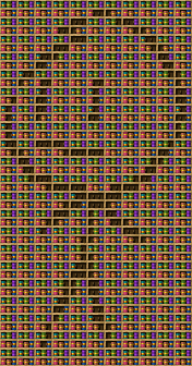 david chiseled bookshelf pixel art created using the Chiseled Bookshelf block in Minecraft, measuring 11 x 309 blocks, built with 1201 books and 231 chiseled bookshelves.