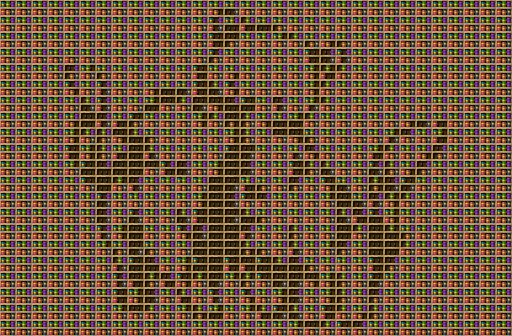 Cats2 chiseled bookshelf pixel art created using the Chiseled Bookshelf block in Minecraft, measuring 32 x 193 blocks, built with 3335 books and 672 chiseled bookshelves.