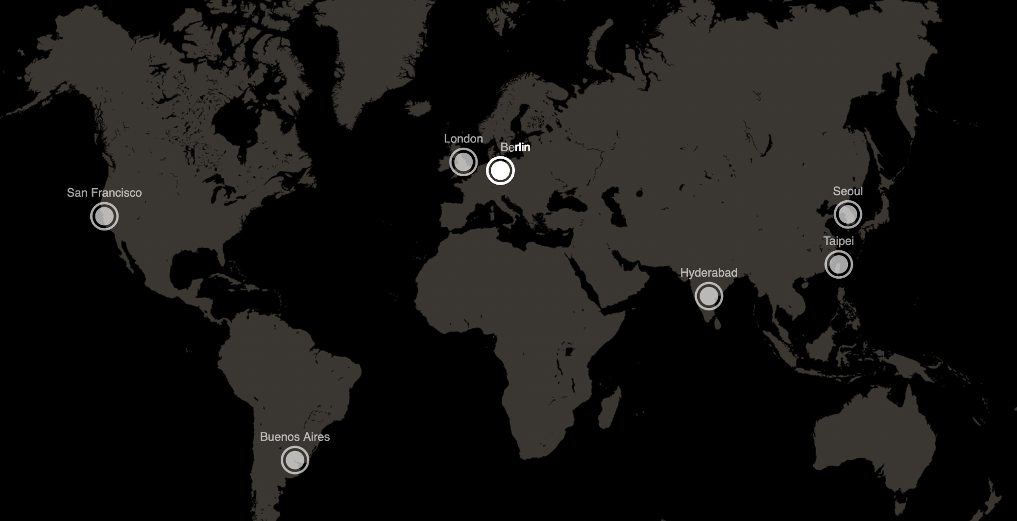 Global locations of Minerva University