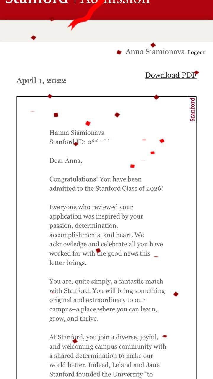 stanford rejection letter 2022