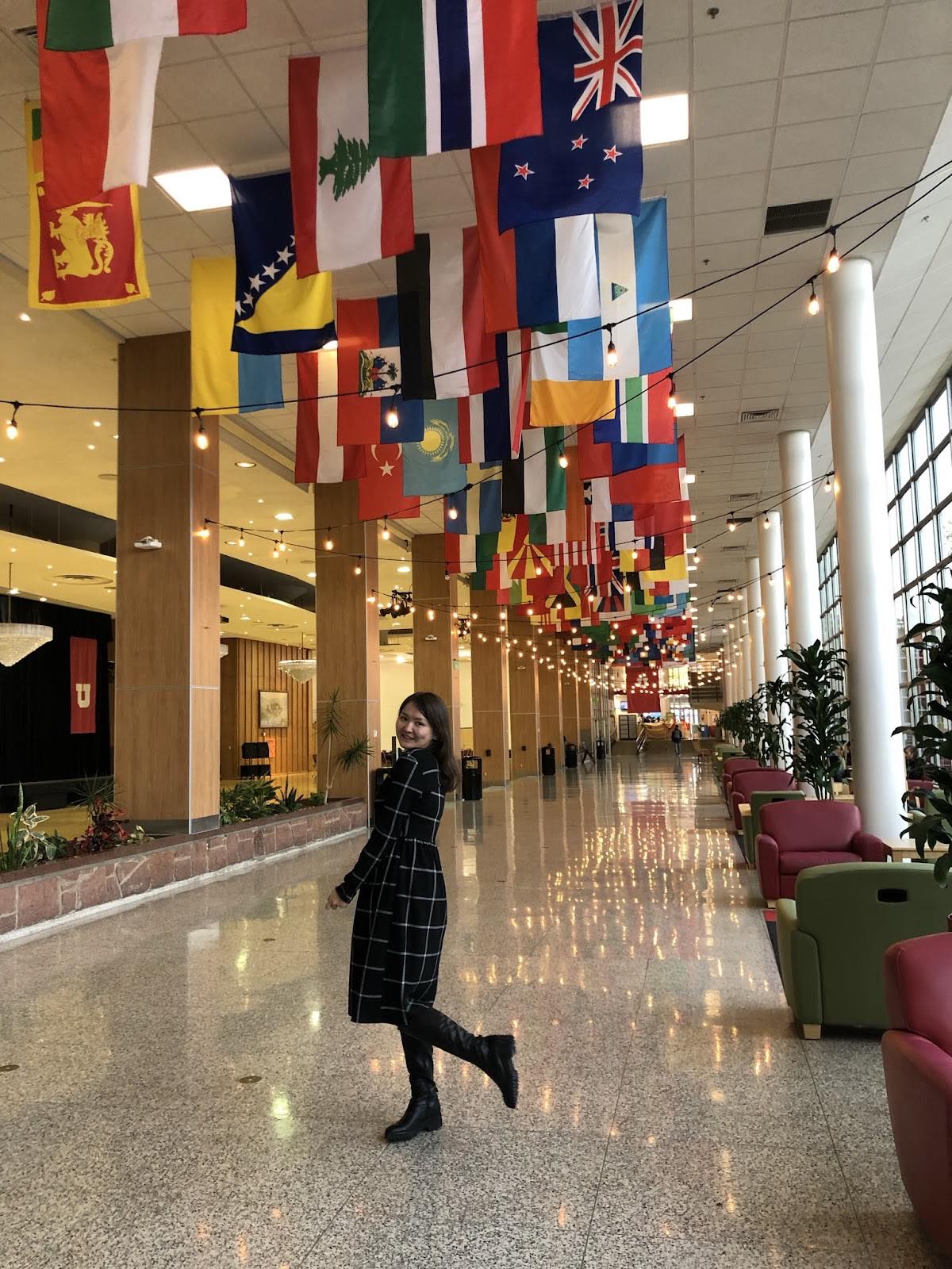 The main hall of the University of Utah has an international vibe