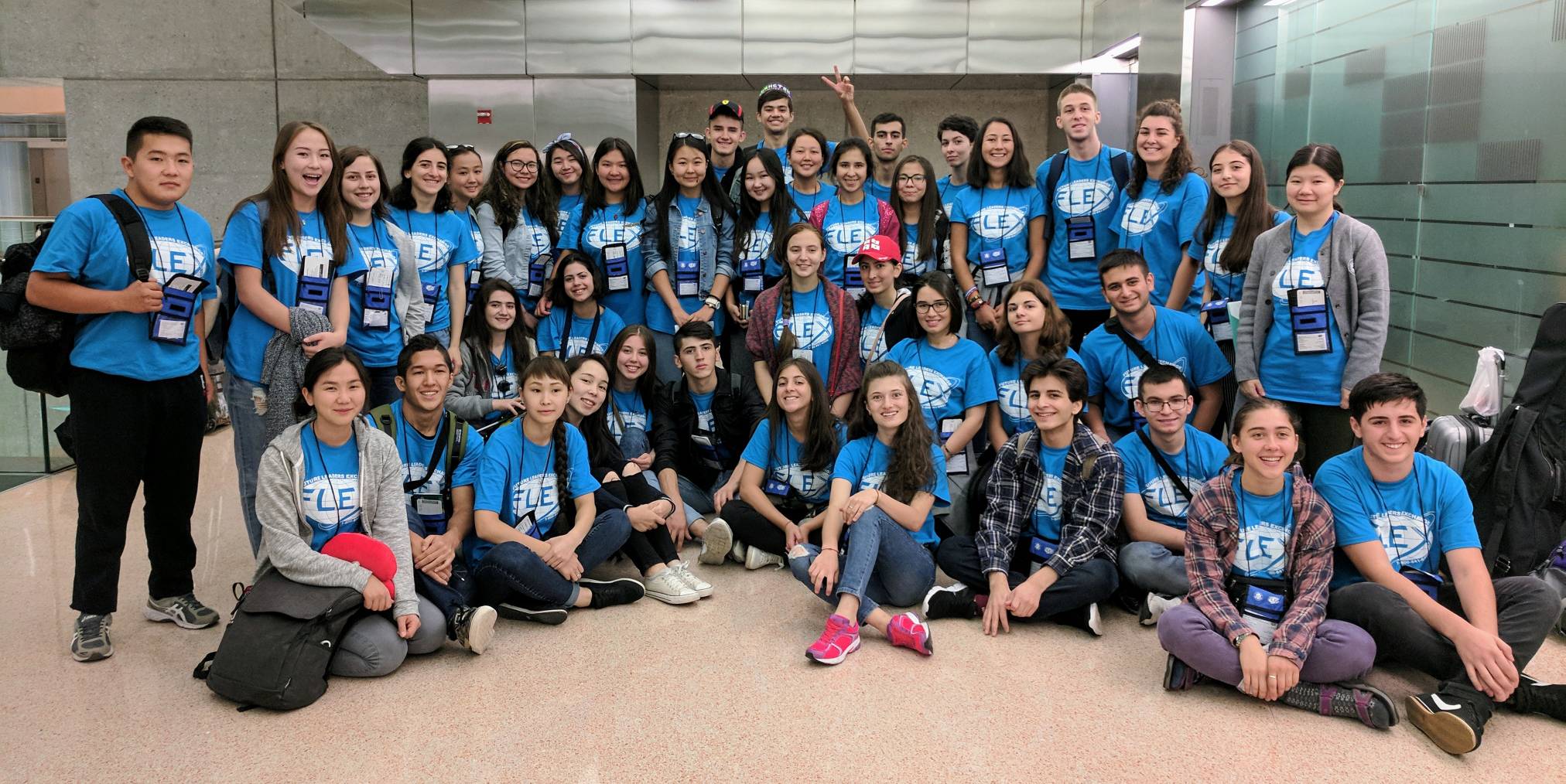 FLEX Students in the airport, 2017