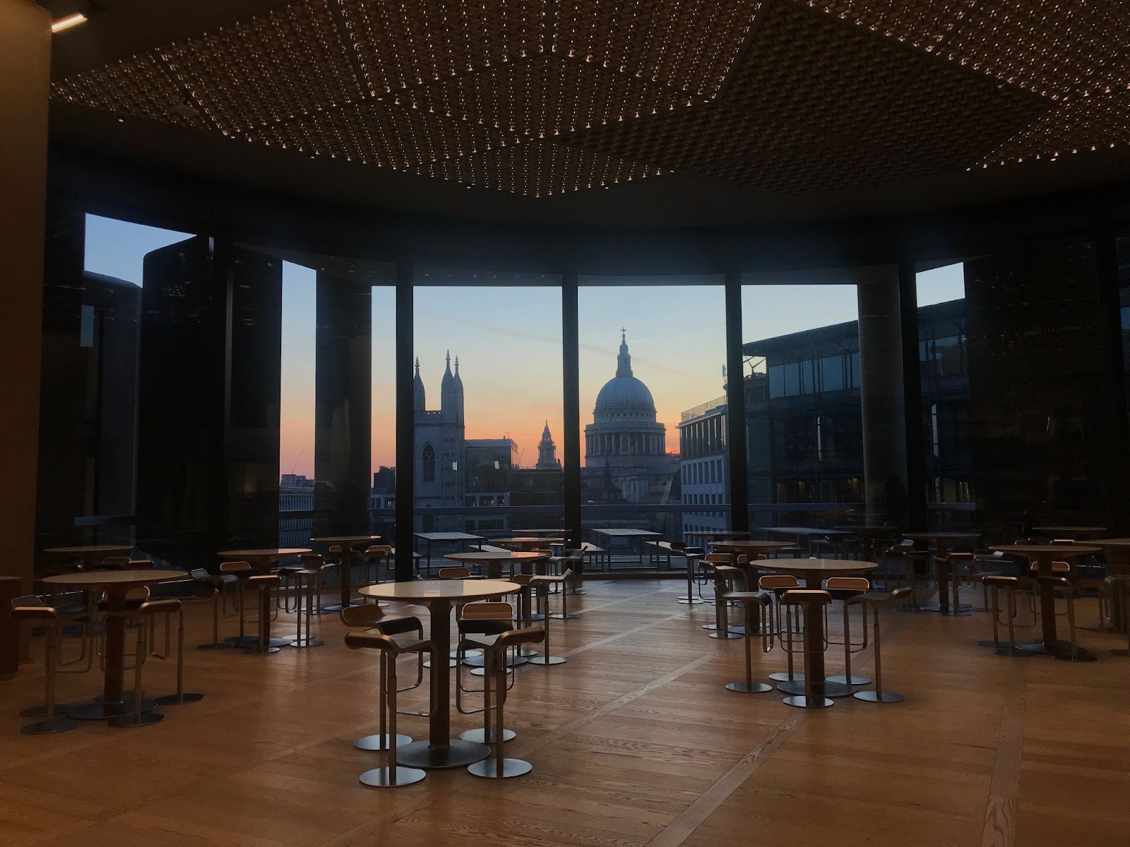 View from the office pantry of Bloomberg London