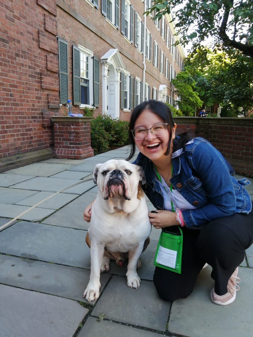 This photo is with my beloved Handsome Dan XIX, the official mascot of Yale University ✨