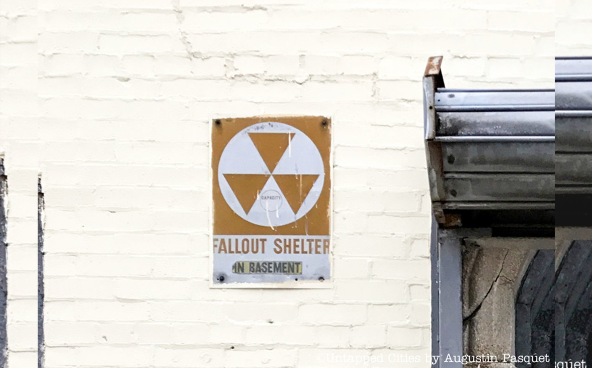 government issue fallout shelter sign