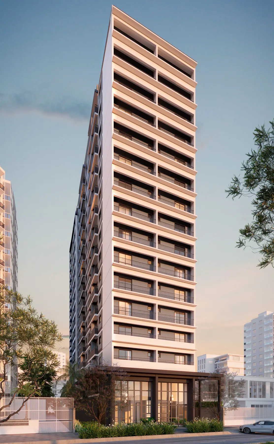 NEX ONE MIGUEL CALFAT — fachada em Vila Nova Conceição / Itaim Bibi, São Paulo