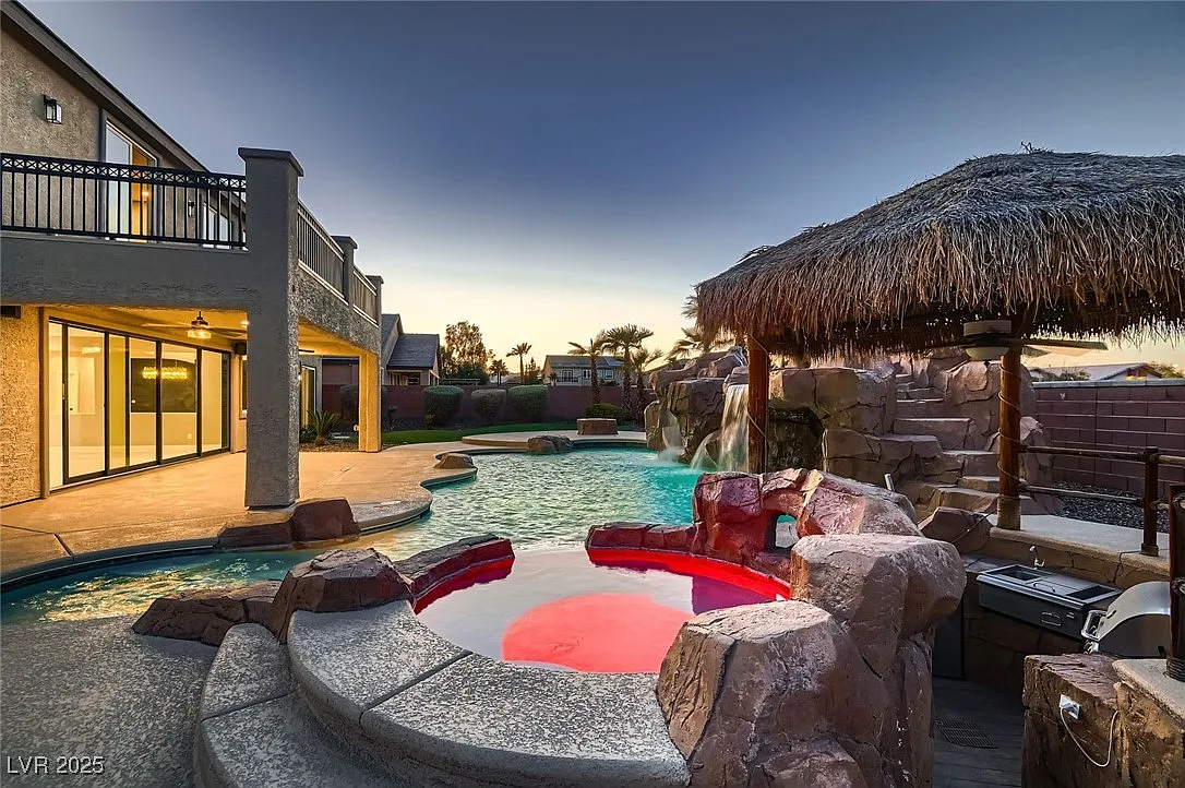 Backyard pool area