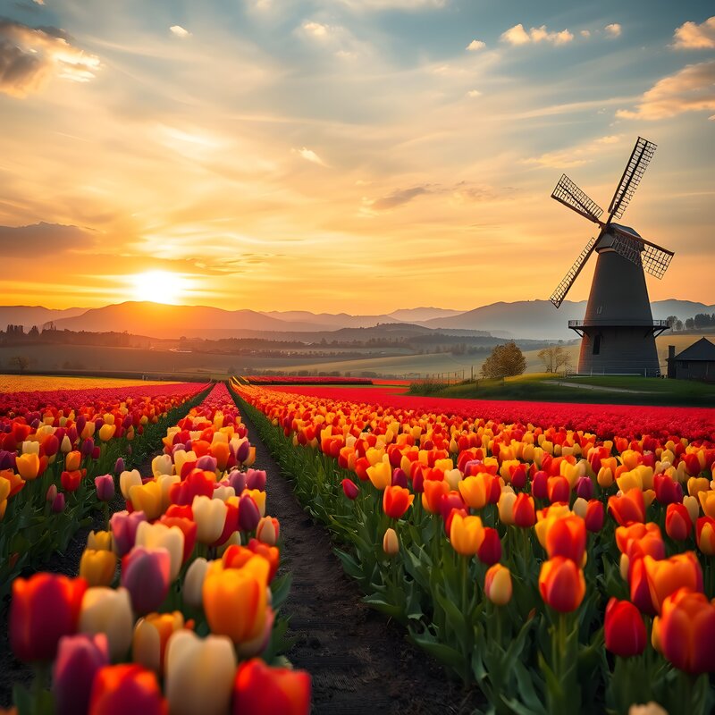 Április a tulipánszezon csúcsa, így Amszterdam és környéke ilyenkor különösen látványos