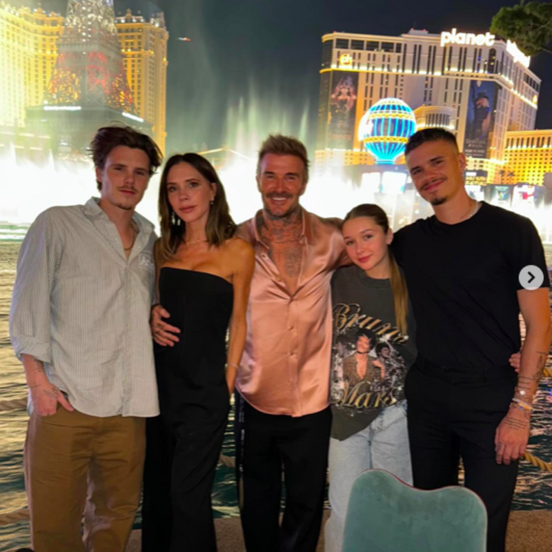 A Beckham-család Las Vegasban ejtőzik, Victoria új frizurát villantott.